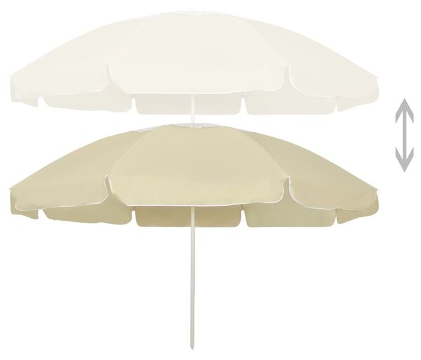 Suncobran za plažu žuta boja pijeska 240 cm - Žuta / 240 cm
