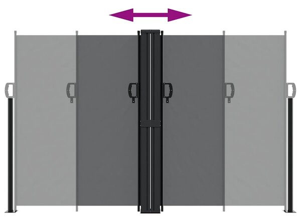 Bočna tenda na uvlačenje crna 160 x 1200 cm - Crna / 160 x 1200 cm