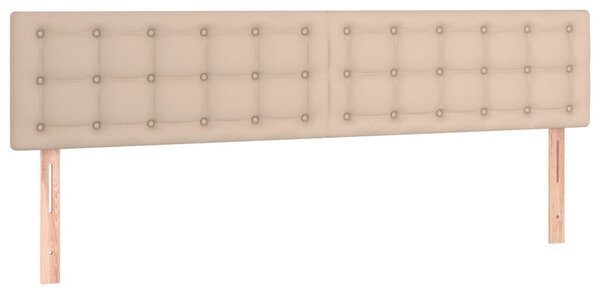 Krevet box spring s madracem cappuccino 200x200cm umjetna koža - Smeđa / 200 x 200 cm
