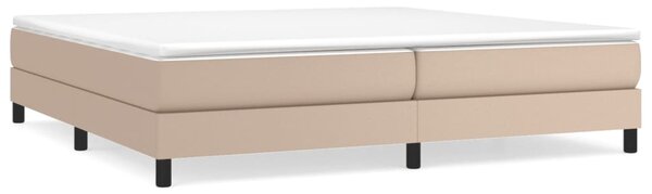 Krevet box spring s madracem cappuccino 200x200cm umjetna koža - Smeđa / 200 x 200 cm