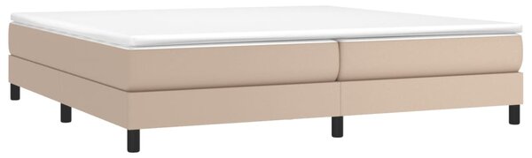 Krevet box spring s madracem cappuccino 200x200cm umjetna koža - Smeđa / 200 x 200 cm