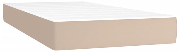 Krevet box spring s madracem cappuccino 200x200cm umjetna koža - Smeđa / 200 x 200 cm