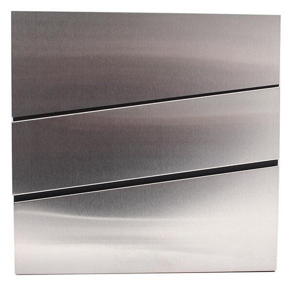 Poštanski sandučić crni + inox 2
