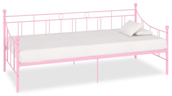 Okvir za dnevni ležaj ružičasti metalni 90 x 200 cm - Ružičasti / 90 x 200 cm