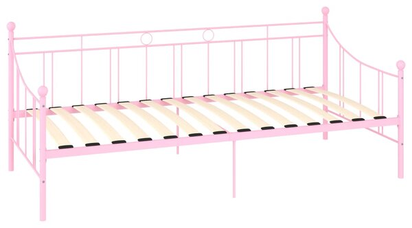 Okvir za dnevni ležaj ružičasti metalni 90 x 200 cm - Ružičasti / 90 x 200 cm