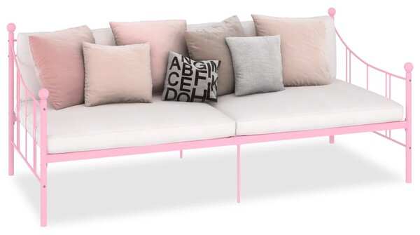 Okvir za dnevni ležaj ružičasti metalni 90 x 200 cm - Ružičasti / 90 x 200 cm