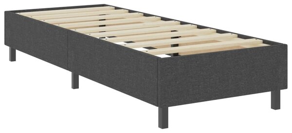 Krevet od tkanine s oprugama tamnosivi 100 x 200 cm - Siva / 100 x 200 cm