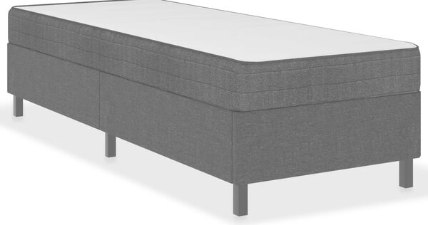 Krevet od tkanine s oprugama tamnosivi 100 x 200 cm - Siva / 100 x 200 cm