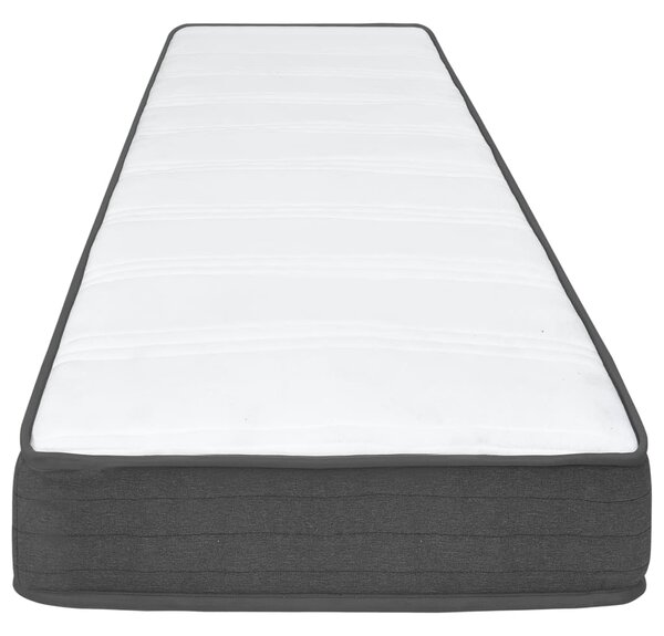 Krevet od tkanine s oprugama tamnosivi 100 x 200 cm - Siva / 100 x 200 cm