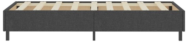 Krevet od tkanine s oprugama tamnosivi 100 x 200 cm - Siva / 100 x 200 cm