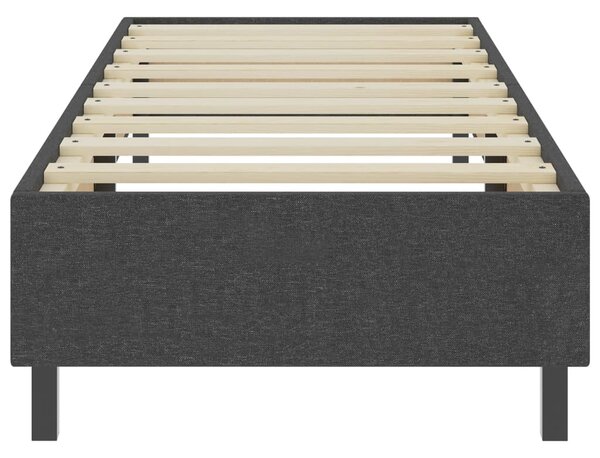 Krevet od tkanine s oprugama tamnosivi 100 x 200 cm - Siva / 100 x 200 cm