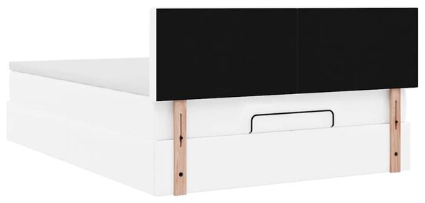 Otomanski krevet s madracima i LED 140x200cm umjetna koža - Smeđa / 140 x 200 cm