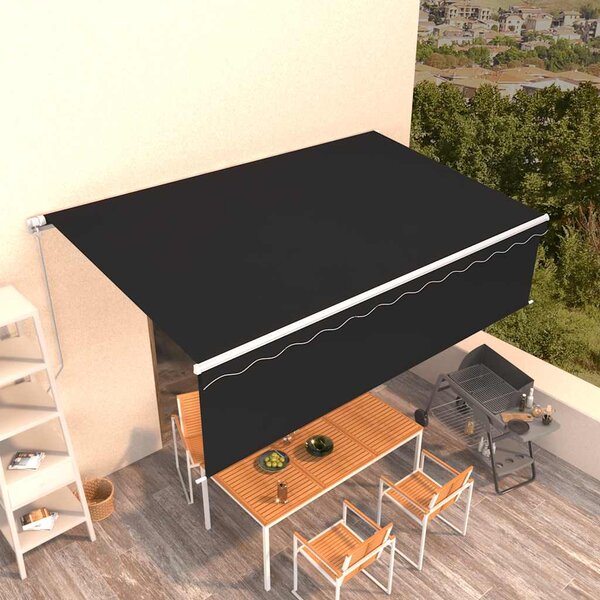 Tenda na ručno uvlačenje s roletom 5 x 3 m antracit - Antracitno siva / 5 x 3 m