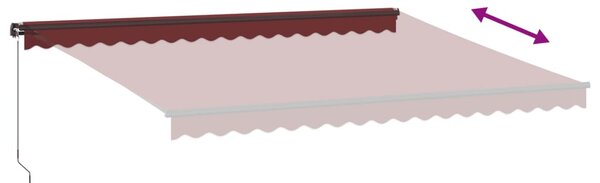 Tenda na ručno uvlačenje bordo 450 x 350 cm - Bordo / 450 x 350 cm