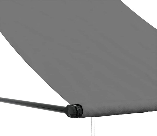 Tenda na uvlačenje antracit 150 x 150 cm od tkanine i čelika - Antracitno siva / 150 x 150 cm