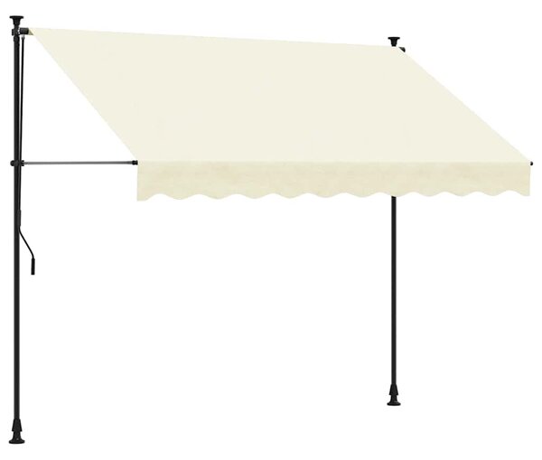 Tenda na uvlačenje krem 300 x 150 cm od tkanine i čelika - Krema / 300 x 150 cm