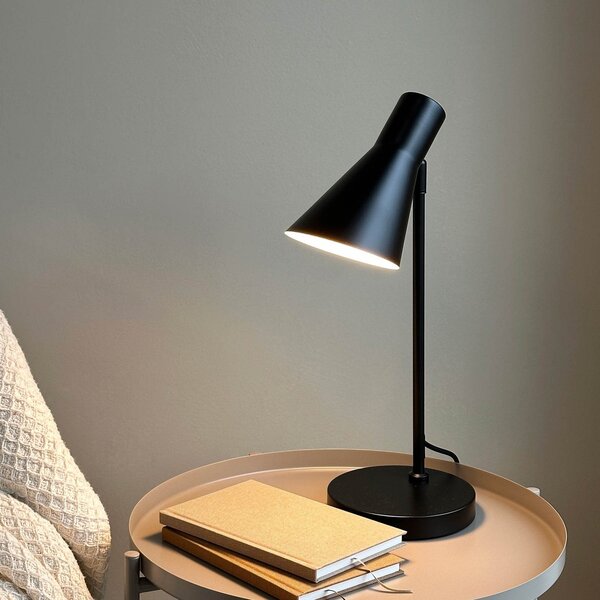 Dyberg Larsen stolna lampa DL12, crna, visina 44,5 cm, metal, Crno, Dnevni boravak/blagovaonica, Metal