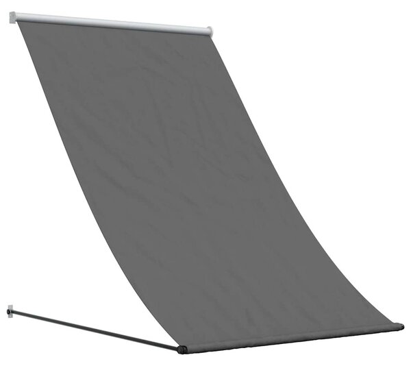 Tenda na uvlačenje antracit 150 x 150 cm od tkanine i čelika - Antracitno siva / 150 x 150 cm