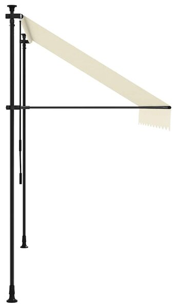 Tenda na uvlačenje krem 300 x 150 cm od tkanine i čelika - Krema / 300 x 150 cm