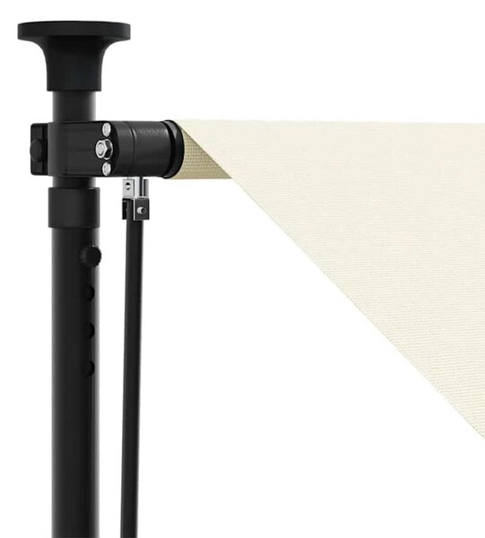 Tenda na uvlačenje krem 300 x 150 cm od tkanine i čelika - Krema / 300 x 150 cm