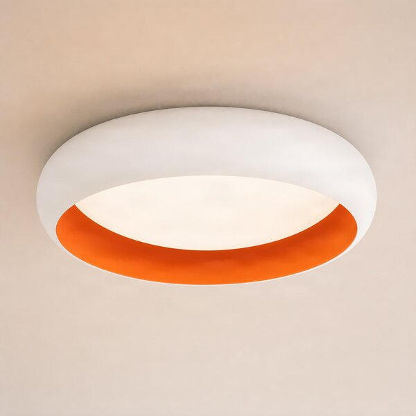 Lindby Serava LED stropna svjetiljka, bijela, Ø 60 cm, prigušiva, prigušiva, Bijela, Dnevni boravak/blagovaonica, Plastika