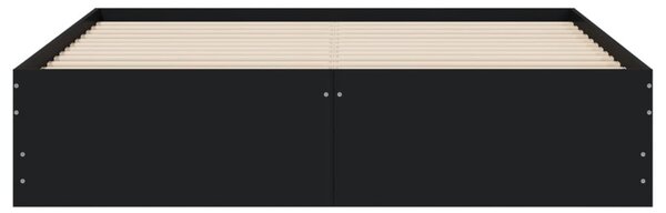 Okvir kreveta s ladicama crni 150 x 200 cm konstruirano drvo - Crna / 150 x 200 cm