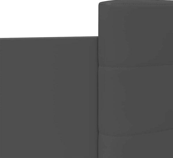 Okvir kreveta s uzglavljem crni 90 x 200 cm konstruirano drvo - Crna / 90 x 200 cm
