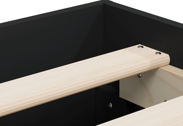 Okvir kreveta s ladicama crni 150 x 200 cm konstruirano drvo - Crna / 150 x 200 cm