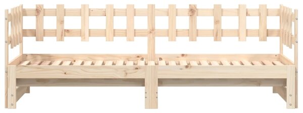 Dnevni ležaj na izvlačenje 2x (80 x 200) cm od masivne borovine - Smeđa / 80 x 200 cm