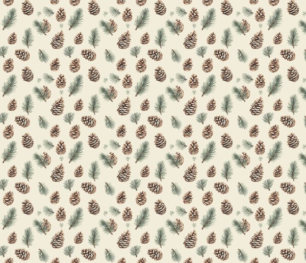 Pamučna posteljina PINE CONES višebojna Dimenzije posteljine: 70 x 90 cm | 140 x 200 cm