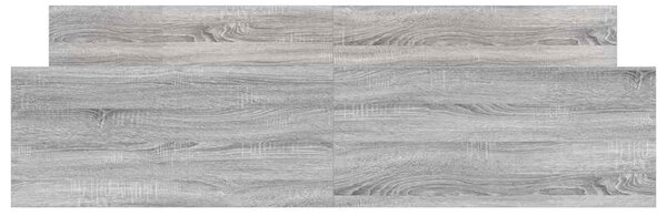 Okvir kreveta s uzglavljem i podnožjem boja hrasta 180x200 cm - Siva / 180 x 200 cm