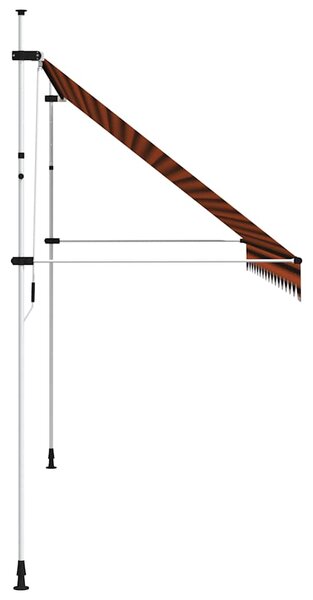 Tenda na ručno uvlačenje 400 cm narančasto-smeđa - Šarena / N/A