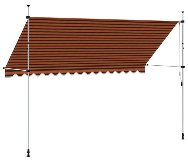 Tenda na ručno uvlačenje 400 cm narančasto-smeđa - Šarena / N/A