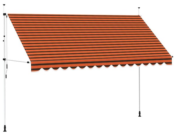 Tenda na ručno uvlačenje 400 cm narančasto-smeđa - Šarena / N/A