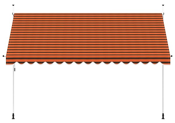 Tenda na ručno uvlačenje 400 cm narančasto-smeđa - Šarena / N/A