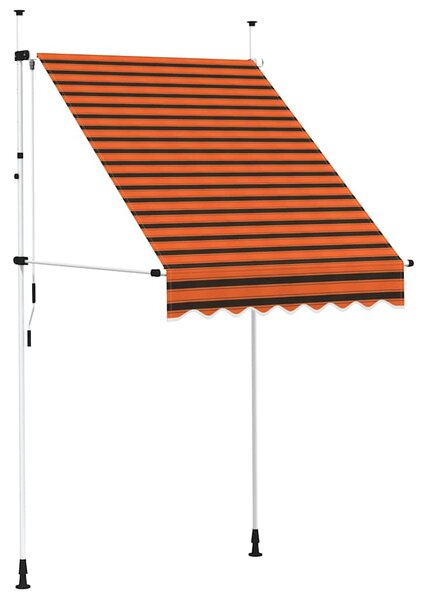 Tenda na ručno uvlačenje 150 cm narančasto-smeđa - Šarena / N/A