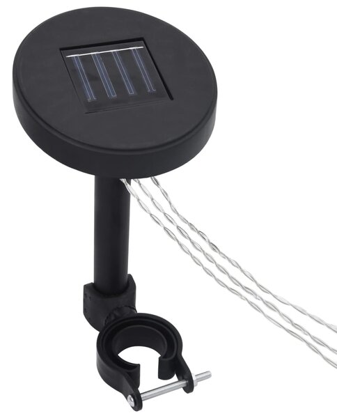 Sjenica s LED svjetlosnim trakama 3 x 3 m smeđe-siva od tkanine - Tupe / 3 x 3 m