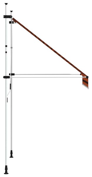 Tenda na ručno uvlačenje 150 cm narančasto-smeđa - Šarena / N/A
