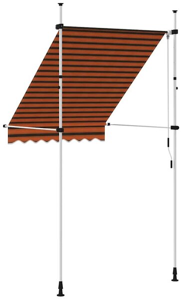 Tenda na ručno uvlačenje 150 cm narančasto-smeđa - Šarena / N/A