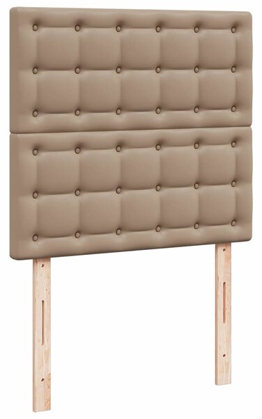 Otomanski krevet s madracem cappuccina 90x190cm umjetna koža - Smeđa / 90 x 190 cm