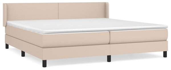Krevet box spring s madracem cappuccino 200x200cm umjetna koža - Smeđa / 200 x 200 cm