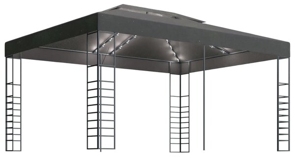 Sjenica s LED svjetlosnim trakama 3 x 4 m antracit - Antracitno siva / N/A