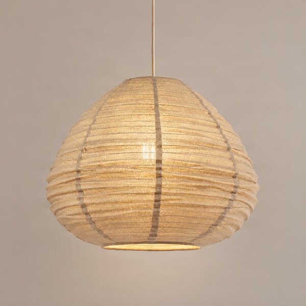 Lindby Autumn viseća svjetiljka, taupe, Ø 40 cm, lan, oblik suze, prigušiva, Sivo, Dnevni boravak/blagovaonica, Tkanina / tekstil