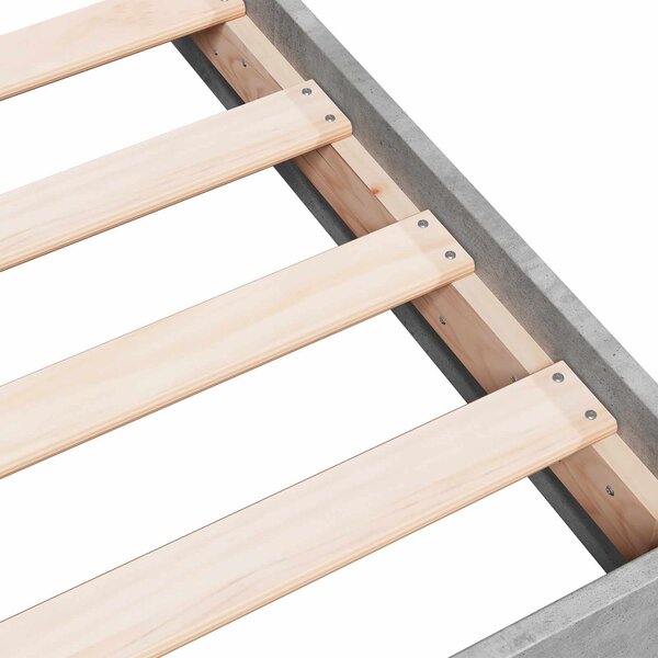Okvir kreveta za pod Betonska siva 80 x 200 cm - Siva / 80 x 200 cm