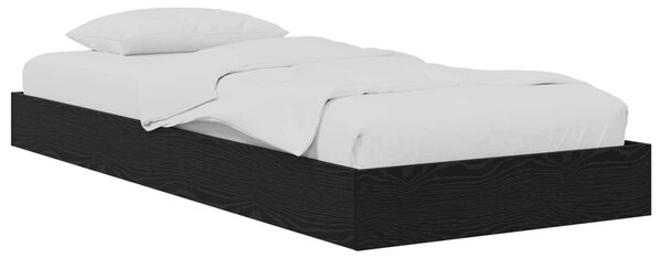 Okvir kreveta za pod Crni hrast 80 x 200 cm Konstruirano drvo - Crna / 80 x 200 cm
