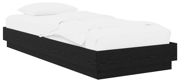 Okvir kreveta za pod Crni hrast 80 x 200 cm Konstruirano drvo - Crna / 80 x 200 cm