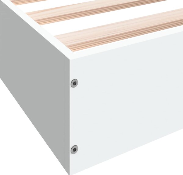 Okvir kreveta za pod Bijela 80 x 200 cm Konstruirano drvo - Bijela / 80 x 200 cm