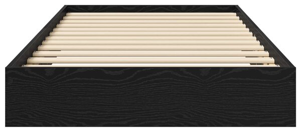 Okvir kreveta za pod Crni hrast 80 x 200 cm Konstruirano drvo - Crna / 80 x 200 cm