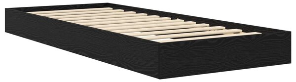 Okvir kreveta za pod Crni hrast 80 x 200 cm Konstruirano drvo - Crna / 80 x 200 cm