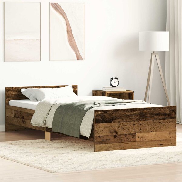 Okvir kreveta s uzglavljem Staro drvo 80 x 200 cm - Smeđa / 80 x 200 cm